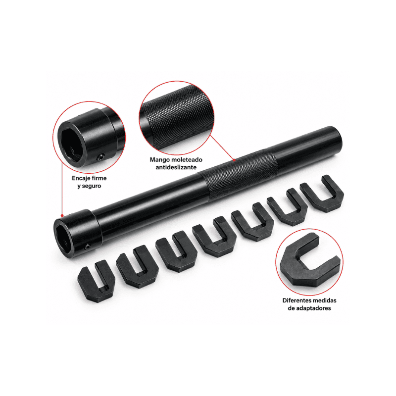 KIT EXTRACTOR DE AXIALES Y BARRAS DE DIRECCIÓN INTERNAS 17–34 MM, RACING TOOLS REF EXT-22