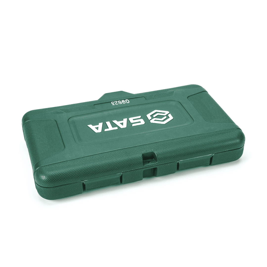 JUEGO DE COPAS CORTAS MILIMÉTRICAS SATA DE 14 PIEZAS, CUADRANTE DE 3/8”, REF ST09523