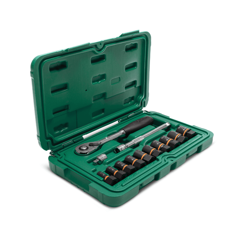 JUEGO DE 13 COPAS EXTRACTORAS PARA TORNILLOS Y TUERCAS DAÑADAS 1/4” Y 3/8”, SATA BOLTBITER REF ST09137