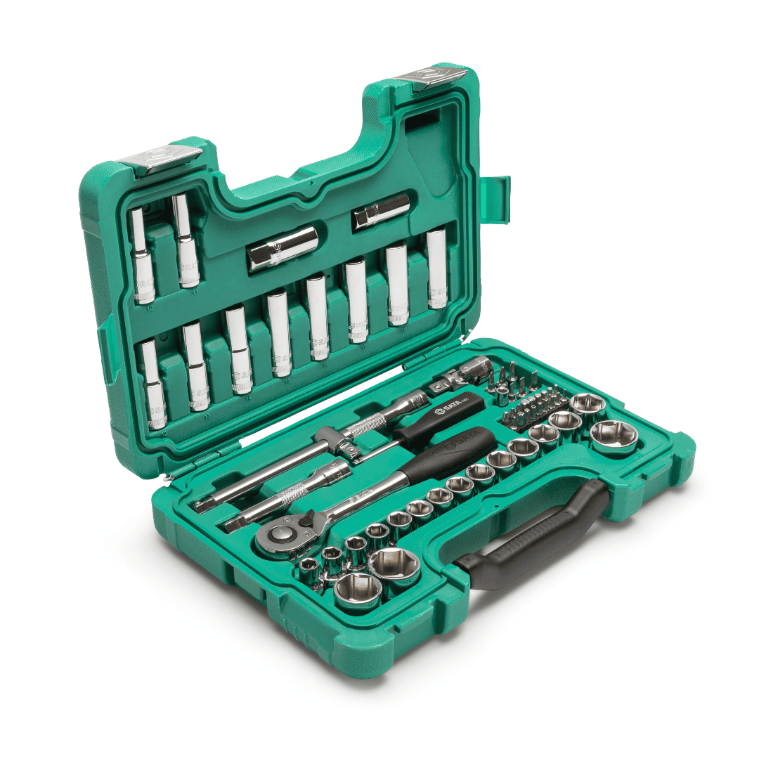 JUEGO DE COPAS ALTAS Y BAJAS SATA DE 60 PIEZAS, CUADRANTE DE 1/2”, REF ST09007SJ