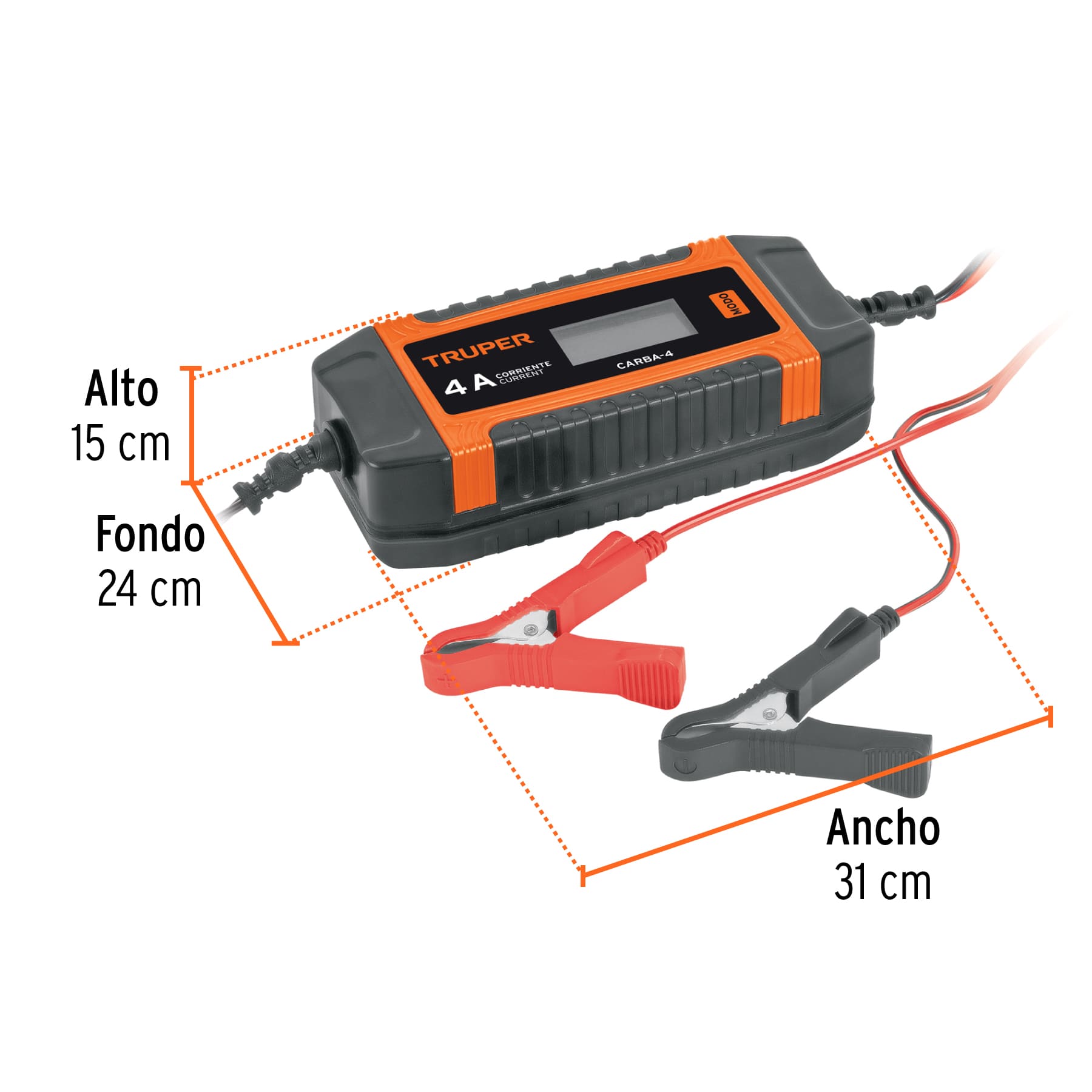 CARGADOR Y MANTENEDOR INTELIGENTE DE BATERÍAS 4 A 6 V / 12 V TRUPER, REF 104009