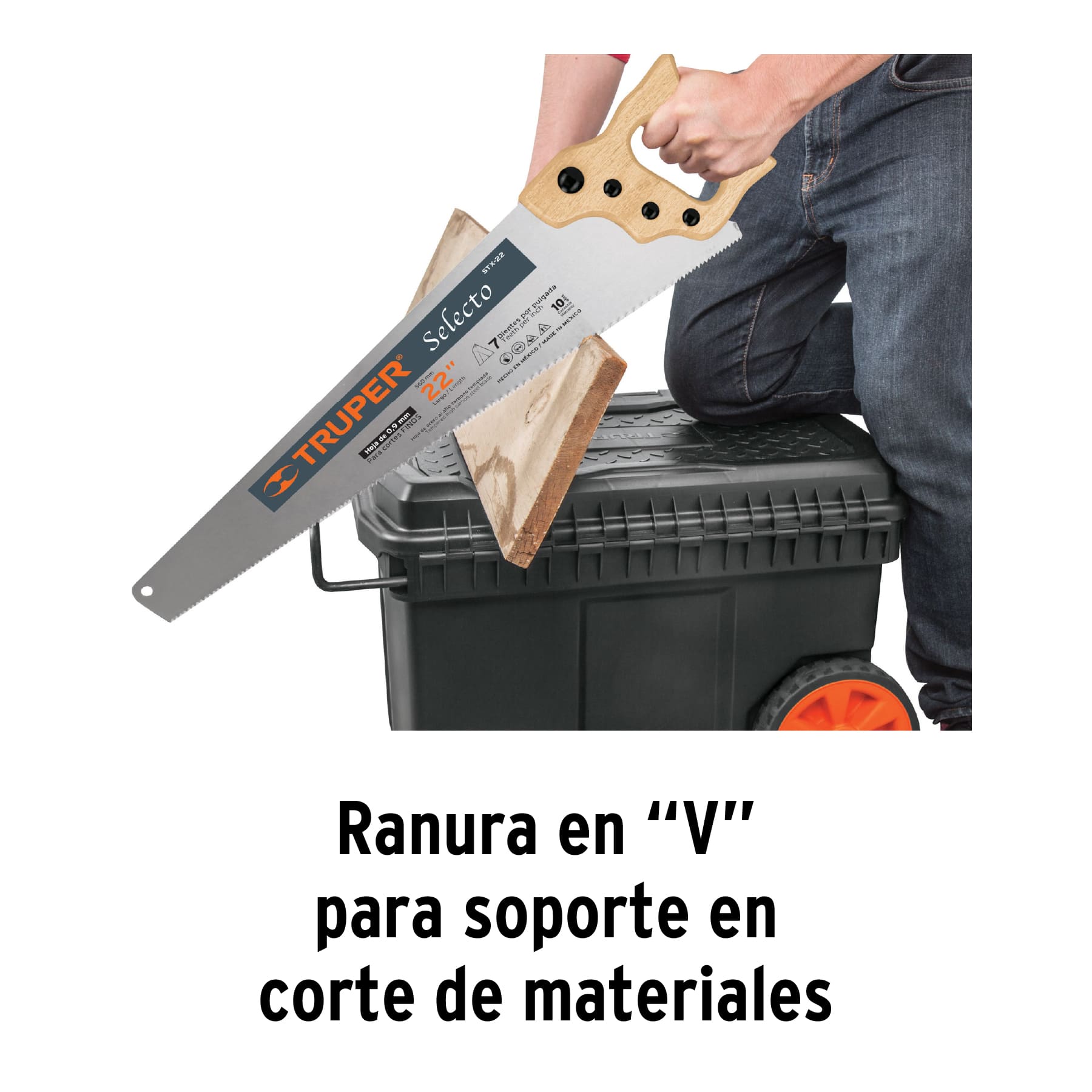 Caja para herramienta de 23" con ruedas y mango Truper Ref 10902