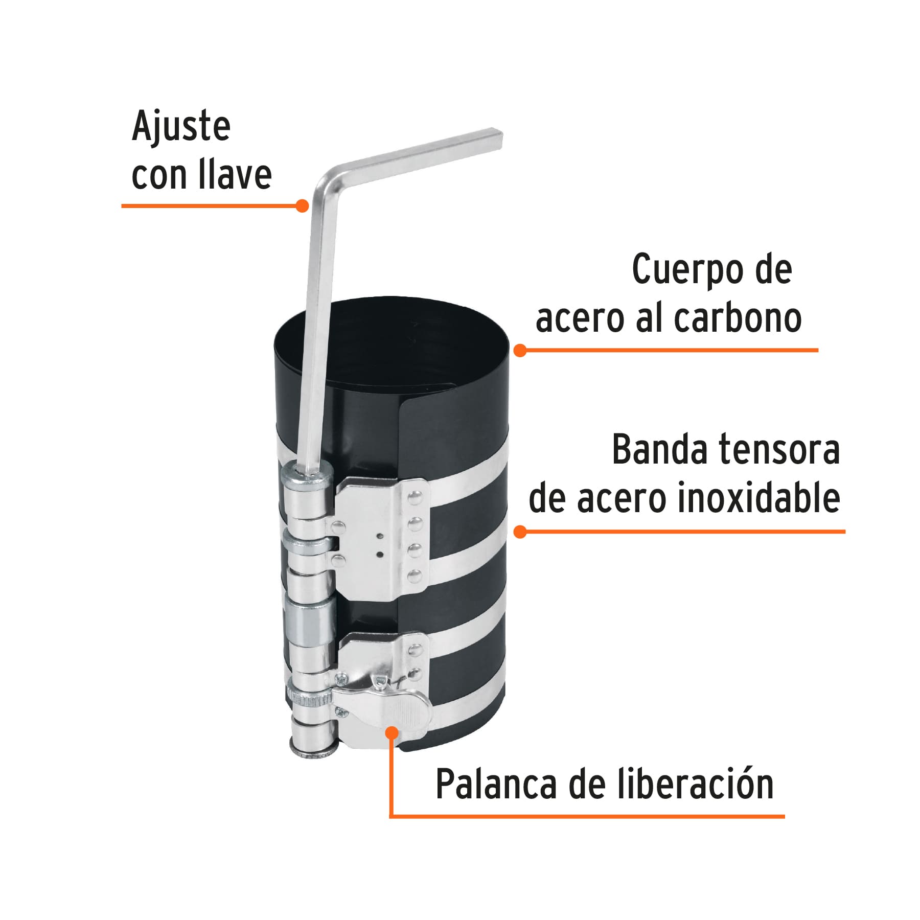 CIERRA ANILLOS O COMPRESOR PARA ANILLOS DE PISTÓN DIÉSEL TRUPER, REF 14522