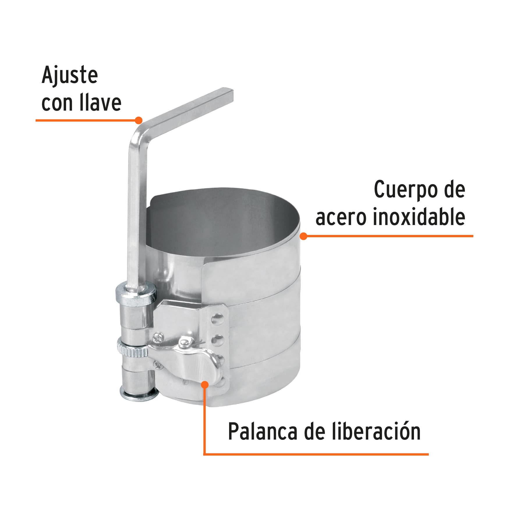 CIERRA ANILLOS O COMPRESOR PARA ANILLOS DE PISTÓN TRUPER, REF 14536