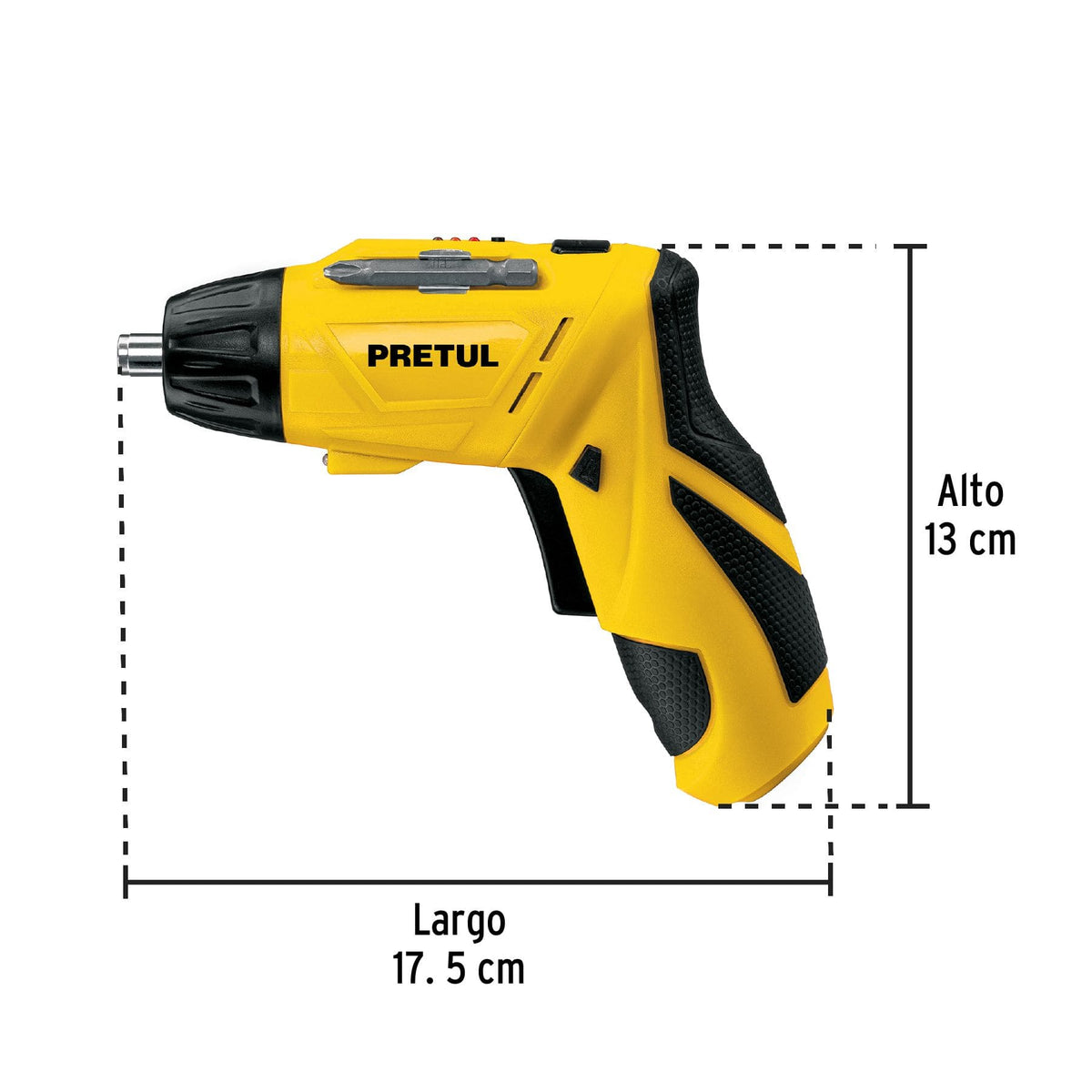 DESTORNILLADOR INALÁMBRICO 3.6 V DE 2 POSICIONES, PRETUL REF 26402