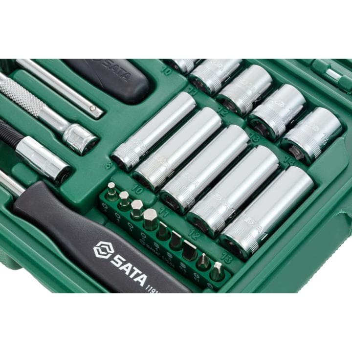 JUEGO DE COPAS MÉTRICAS SATA DE 36 PIEZAS, CUADRANTE 1/4”, REF ST09001SJ