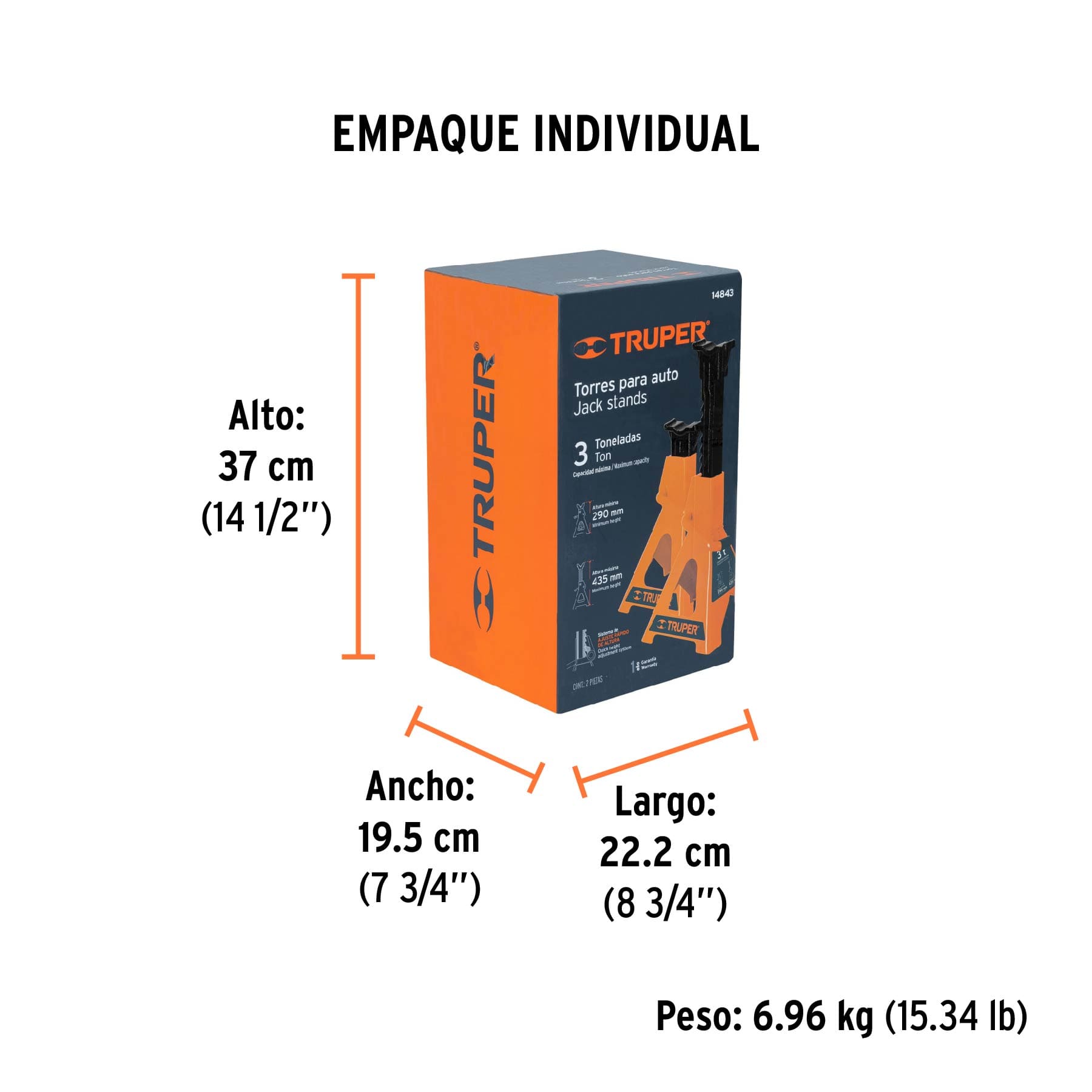2 Torres para Auto de 3 Toneladas Truper Ref 14843