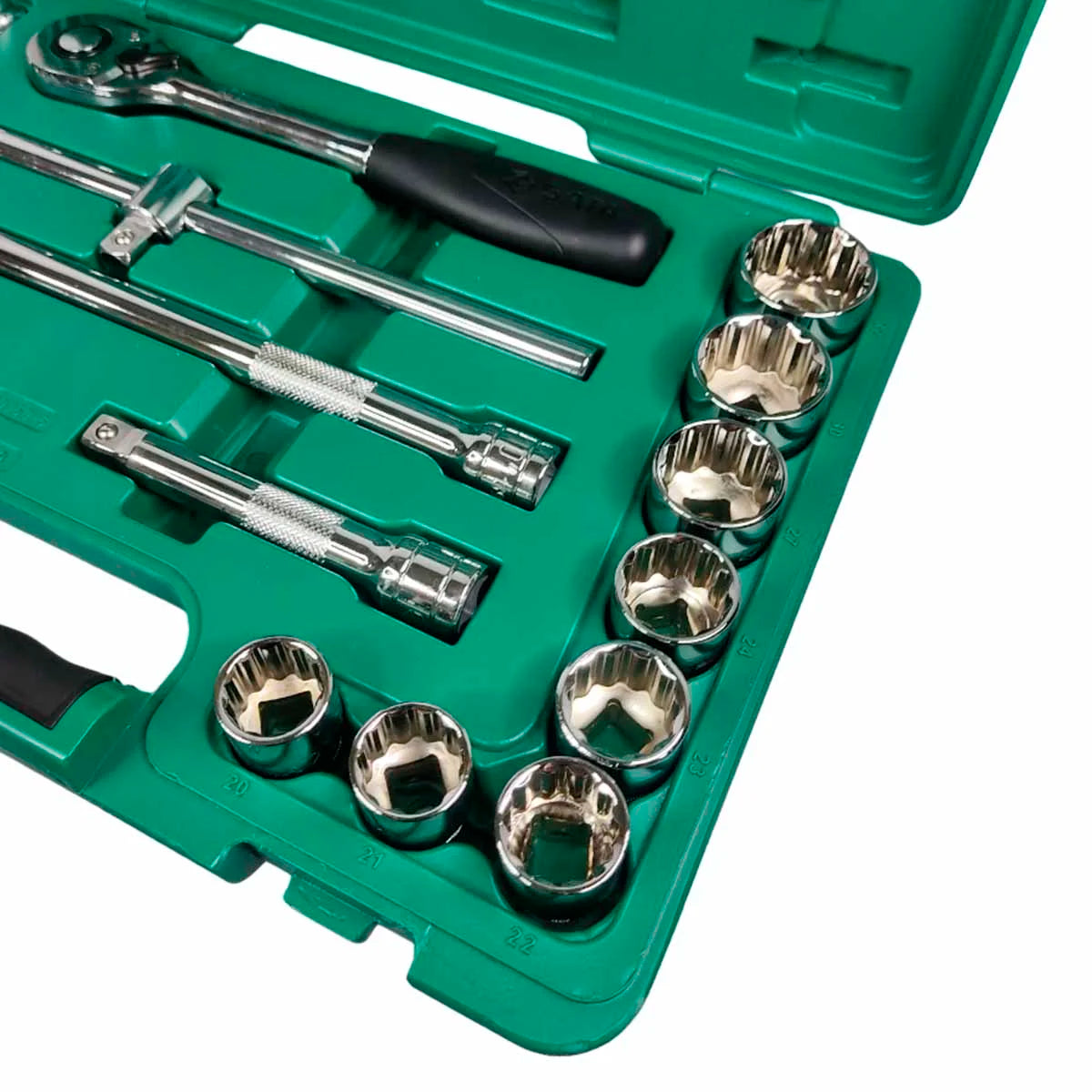 JUEGO DE COPAS MILIMÉTRICAS SATA DE 24 PIEZAS, CUADRANTE DE 1/2”, REF ST09060SJ