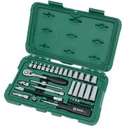 JUEGO DE COPAS MÉTRICAS SATA DE 36 PIEZAS, CUADRANTE 1/4”, REF ST09001SJ